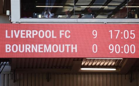 9 9 0|Liverpool F.C. 9–0 AFC Bournemouth